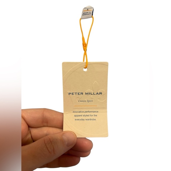 NEW!Peter Millar Pullover Mens L Blue Perth Mini Stripe Stretch Quarter Zip Golf - Picture 4 of 11